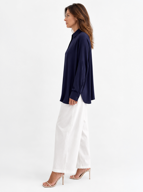 Oversized Viscose Jersey Shirt