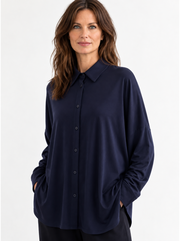 Oversized Viscose Jersey Shirt