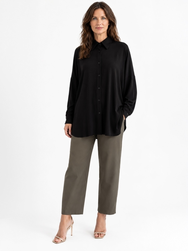 Oversized Viscose Jersey Shirt