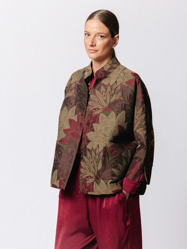 Floral Jacquard Kimono Overcoat – Limited Edition