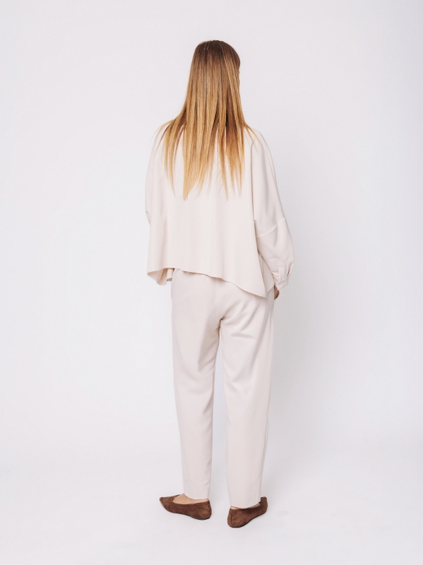 Wool-look shirt with patch pockets