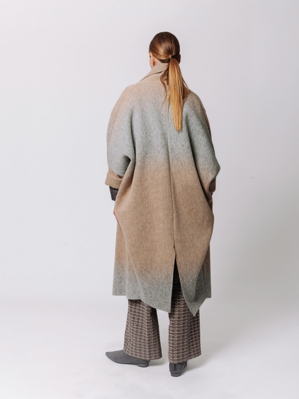 Iconic Degradé Boiled Wool Overcoat