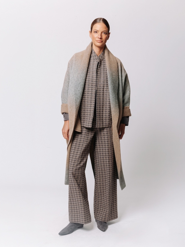 Iconic Degradé Boiled Wool Overcoat