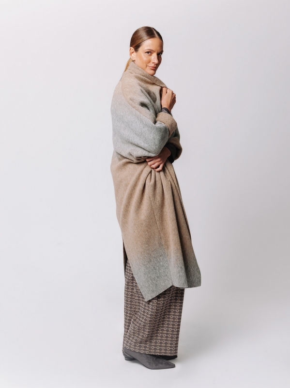 Iconic Degradé Boiled Wool Overcoat