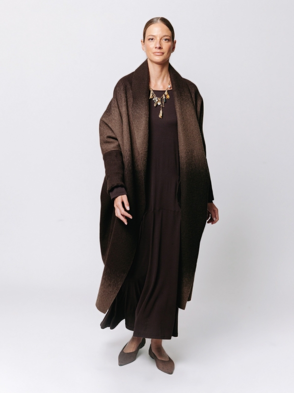 Iconic Degradé Boiled Wool Overcoat