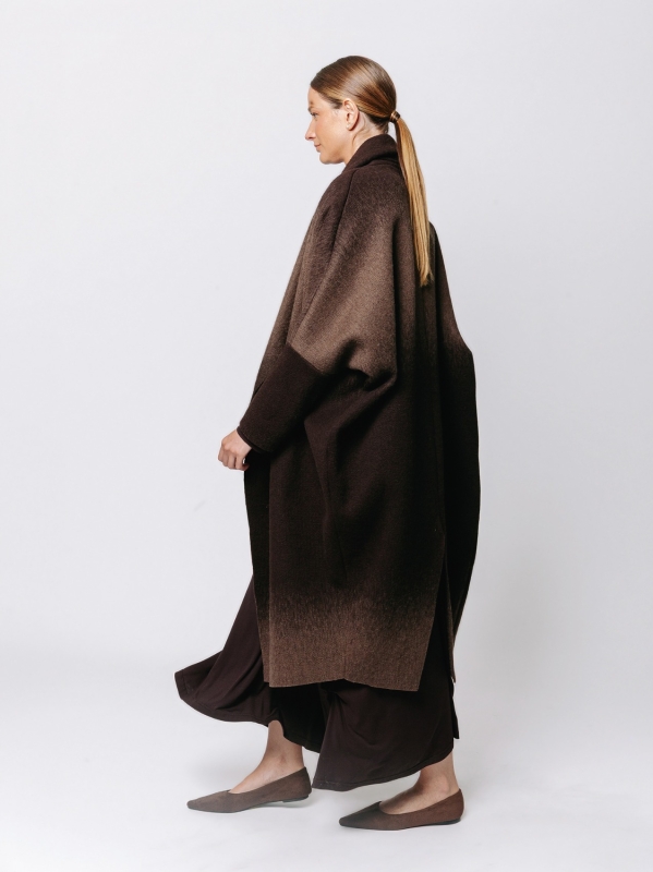 Iconic Degradé Boiled Wool Overcoat