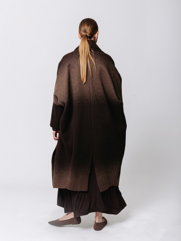 Iconic Degradé Boiled Wool Overcoat