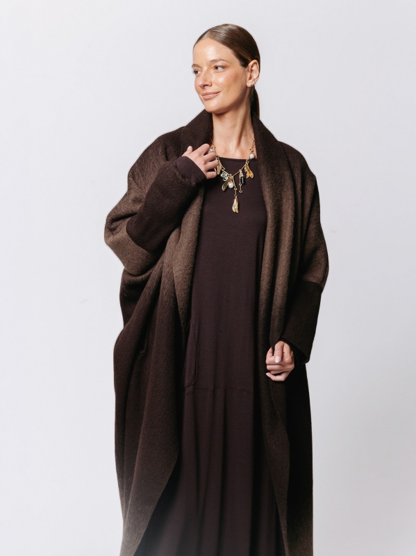 Iconic Degradé Boiled Wool Overcoat