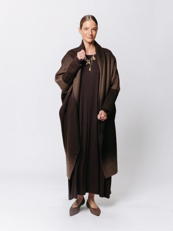 Iconic Degradé Boiled Wool Overcoat