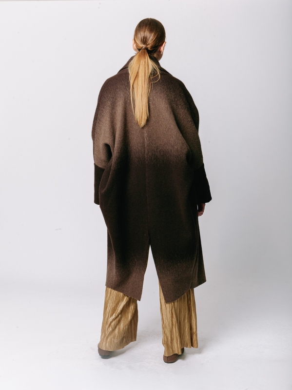 Iconic Degradé Boiled Wool Overcoat