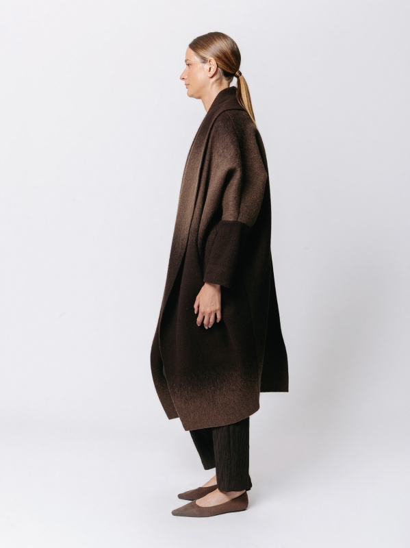 Iconic Degradé Boiled Wool Overcoat