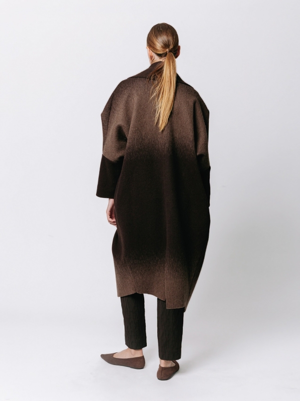 Iconic Degradé Boiled Wool Overcoat