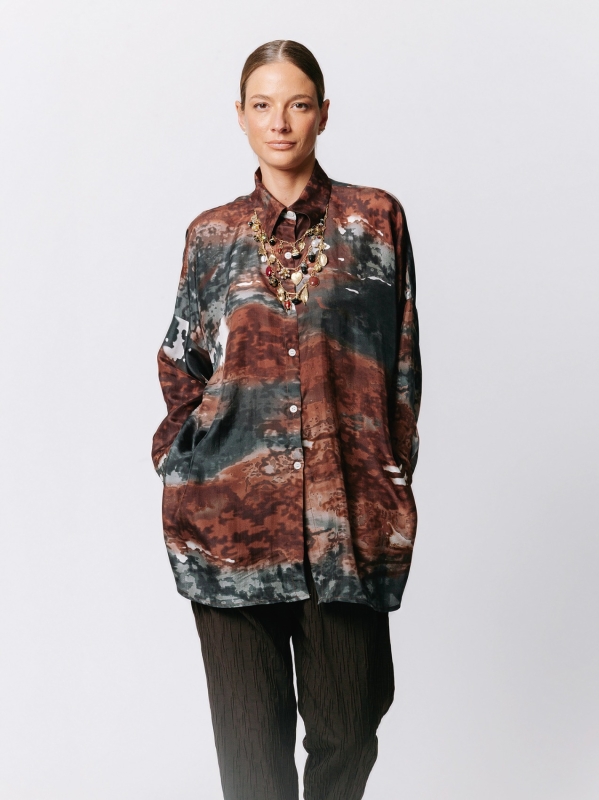 "Terra e Materia" Silk Overshirt – Limited Edition