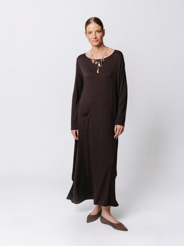 Fluid Dress in Viscose Jersey
