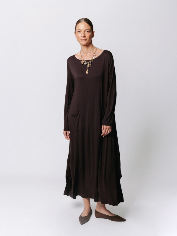 Fluid Dress in Viscose Jersey