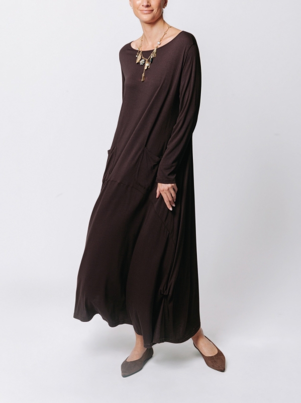Fluid Dress in Viscose Jersey