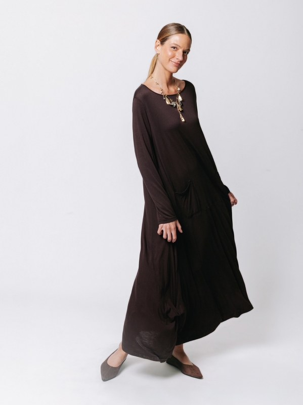 Fluid Dress in Viscose Jersey