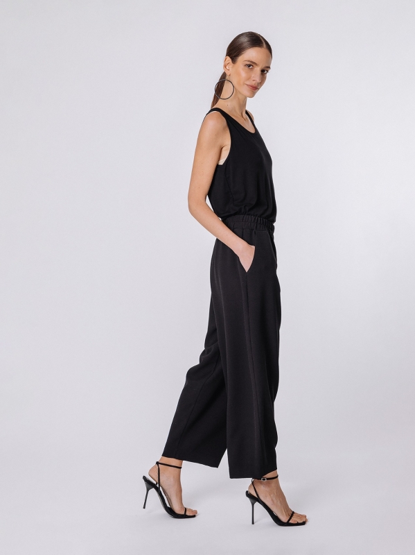Loose-fit trousers in stretch crepe
