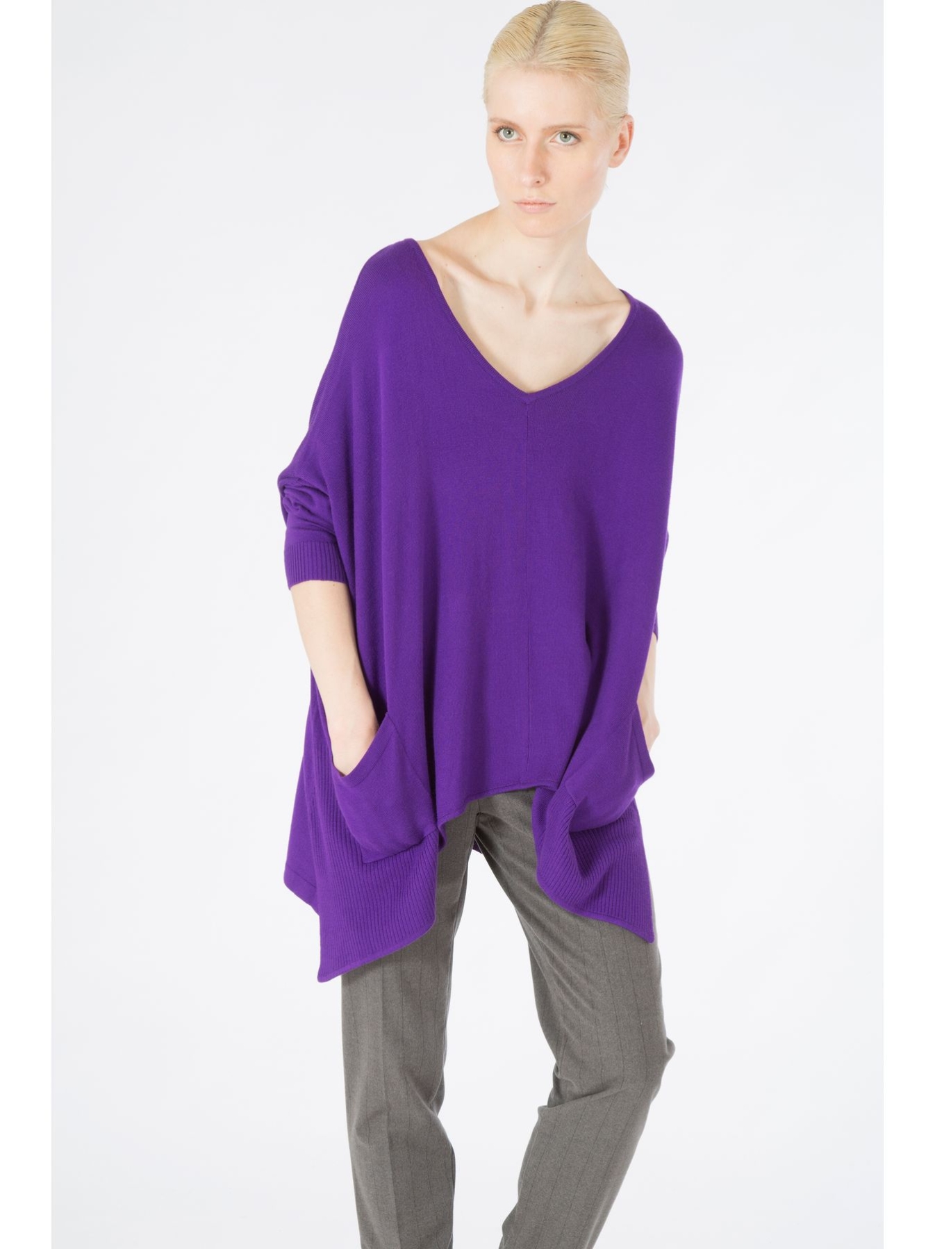 Maxi maglia con dettaglio coste