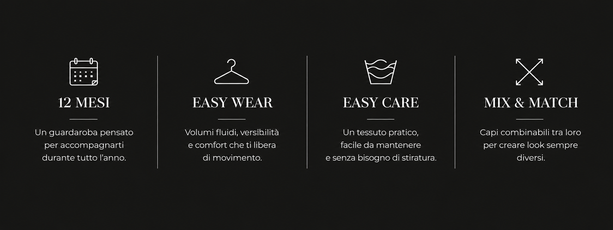 Twelve Months: 12 mesi, Easy Wear, Easy Care e Mix & Match